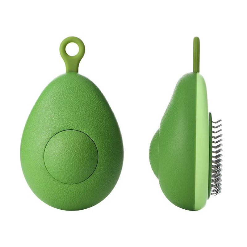 Avocado-Shaped Cat & Dog Grooming Brush - Stainless Steel Hair Remover Tool for Easy Pet Care