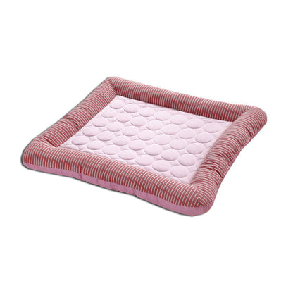 Summer Comfort Pet Cooling Pad for Dogs & Cats - Soft Ice Silk Mat in Pink & Blue, Perfect for Relaxing & Sleeping